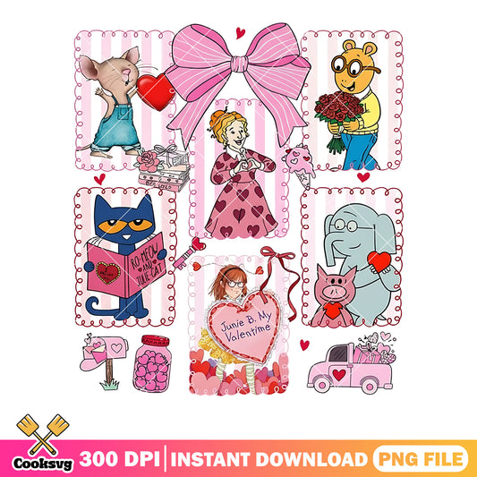 Junie b jones valentine, kid love characters png, comic, png
