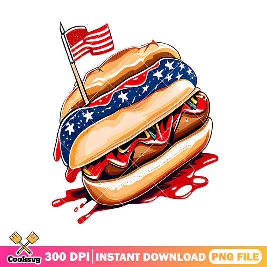 Just a america hot dog png, hot dog america​ png, 4th of july png