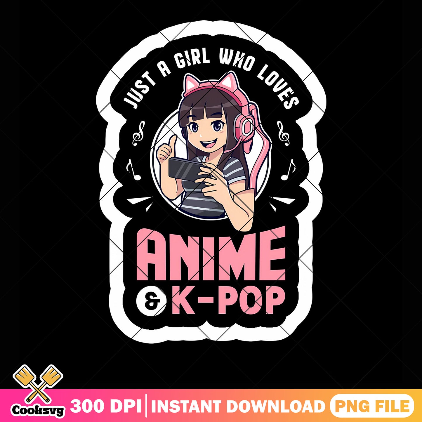 Just a girl who loves anime k pop png, netflix png, kpop logo png