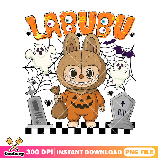 Just a pumpkin labubu png, labubu pumpkin png, labubu walmart​ png