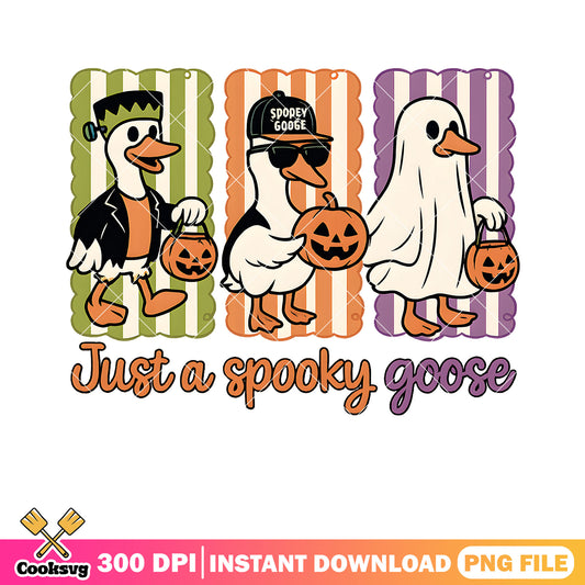 Just a spooky goose png, silly goose png, halloween goose png