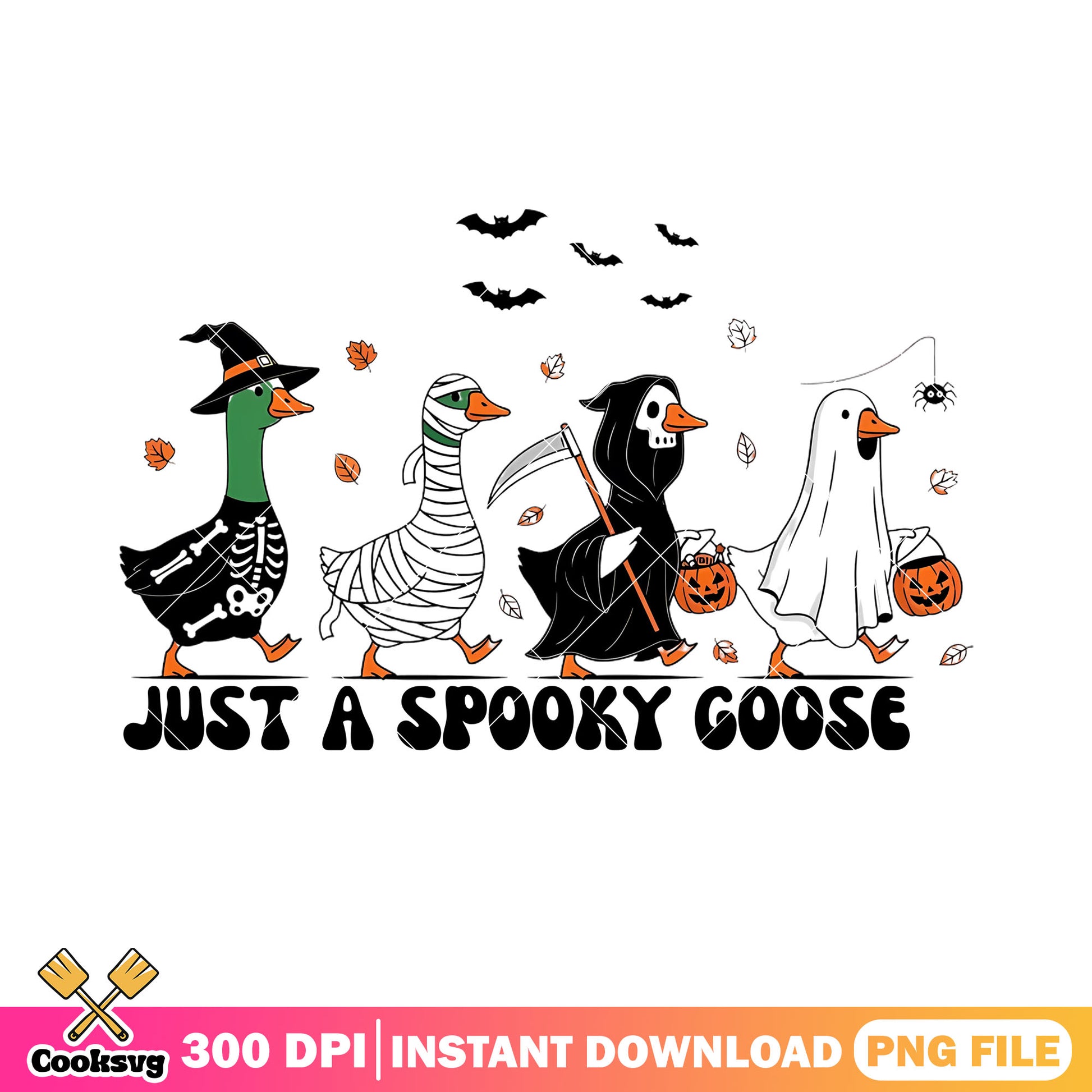 Just a sppoky goose png, reaper costume png, scary halloween night png