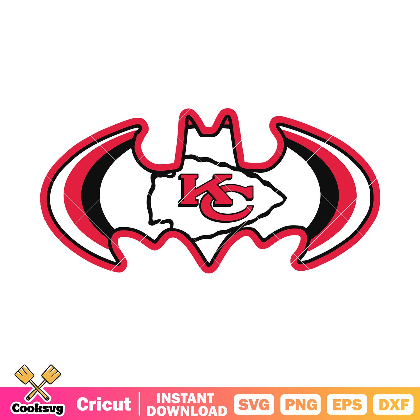 KC logo kansas team svg, kansas city chiefs svg, batman​​ svg