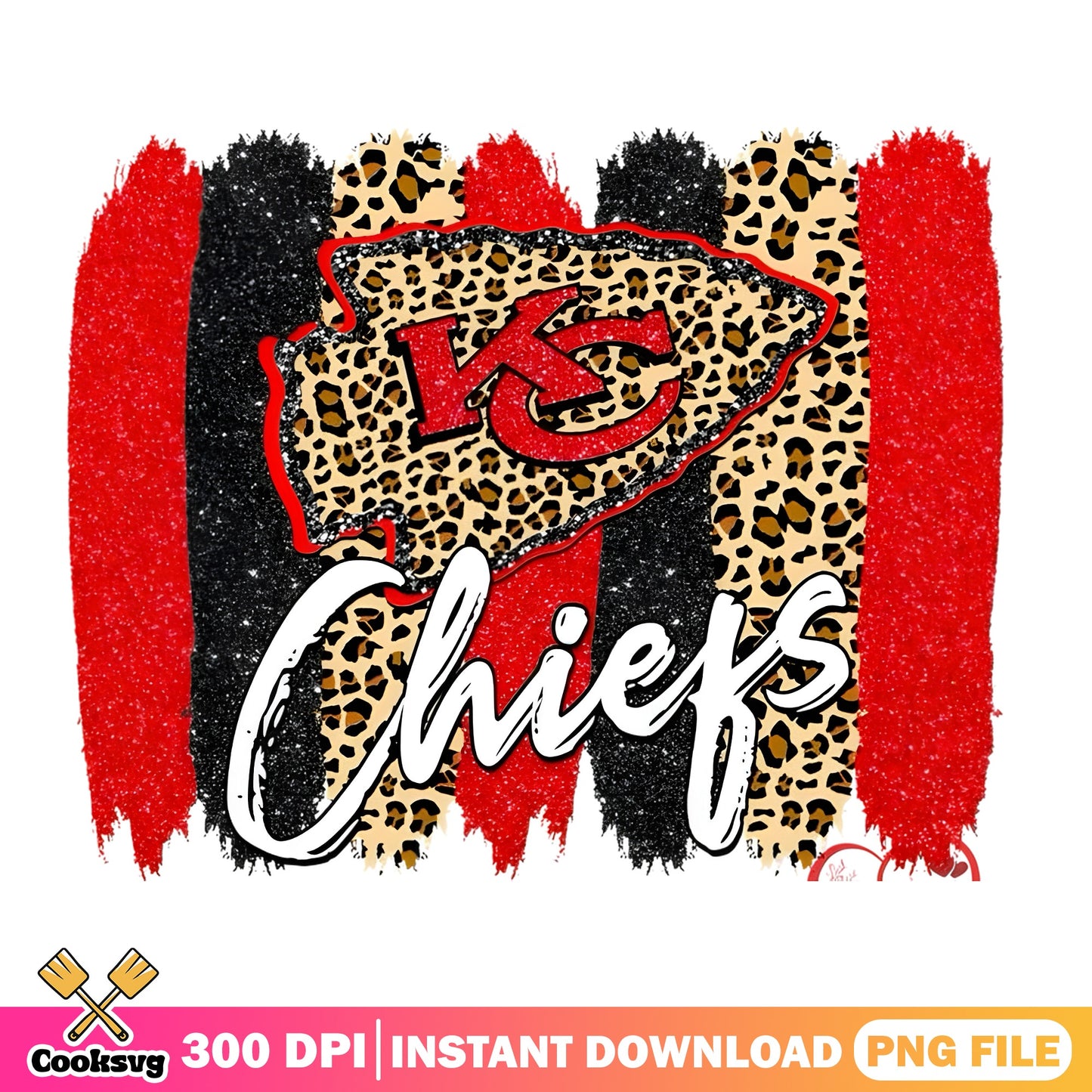 Kansas City Chiefs Leopard PNG, Chiefs Football PNG, KC Chiefs PNG