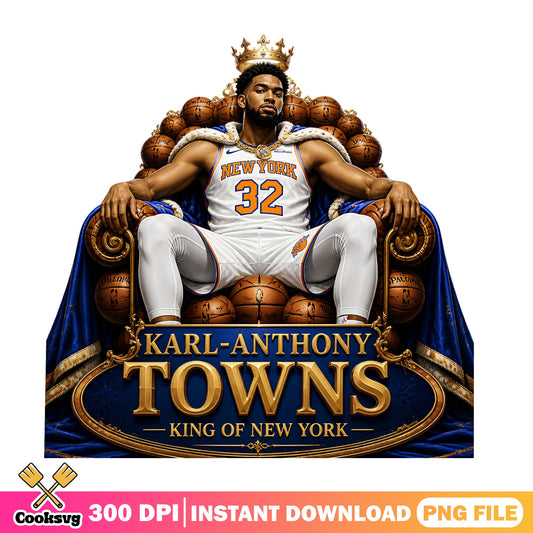Karl-Anthony Towns King Of New York PNG, Knicks NBA PNG, Basketball PNG