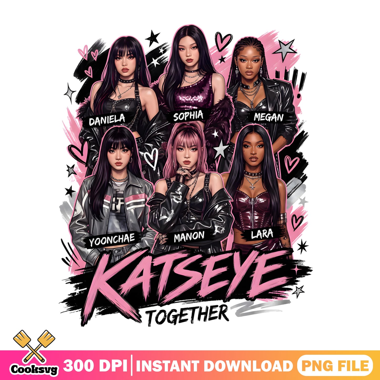 Katseye Together Kpop Girl Group PNG, Katseye PNG, Kpop PNG