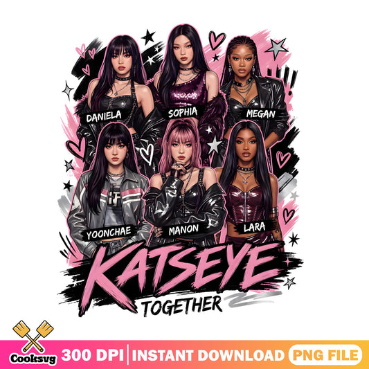 Katseye Together Kpop Girl Group PNG, Katseye PNG, Kpop PNG