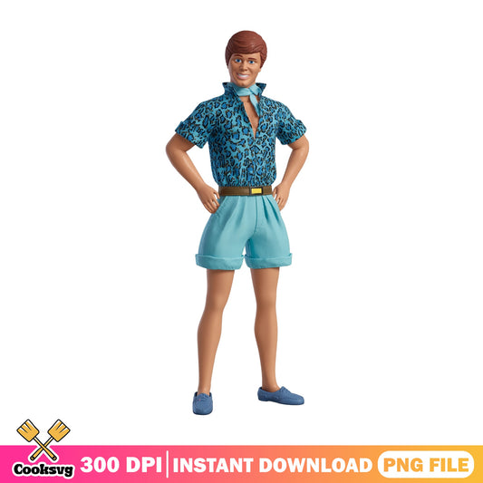 Ken Doll Barbie PNG, Retro Ken Clipart, Barbie Movie PNG