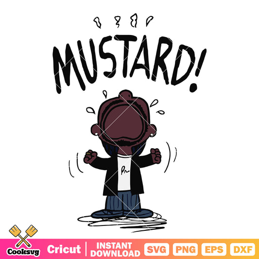 Kendrick lamar say mustard svg, kendrick lamar mustard​ svg