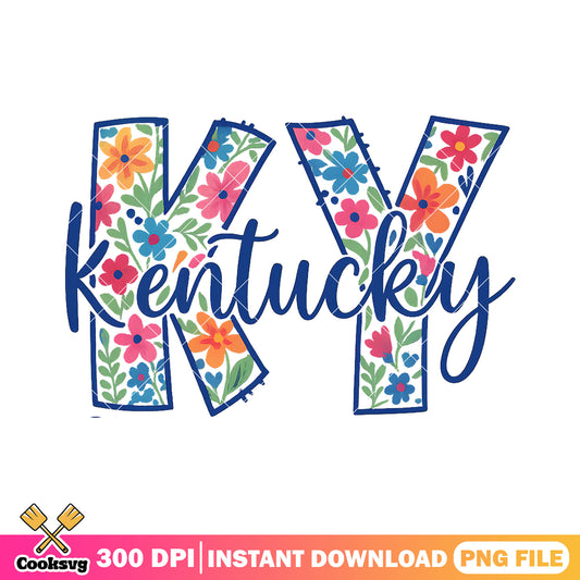 Kentucky flower design png, kentucky football​ png, kentucky​ png