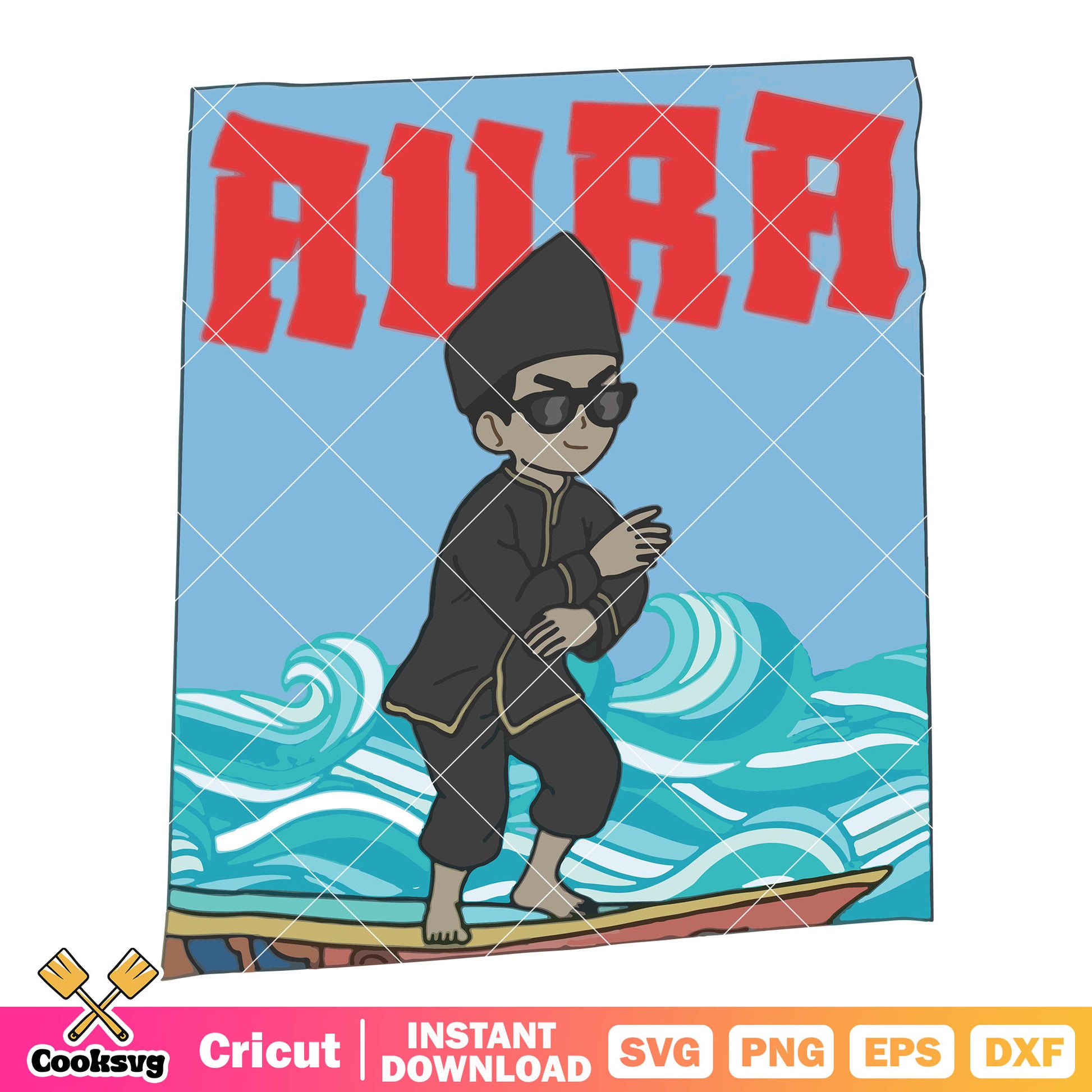 Kids boat aura farming svg, aura farming​ svg, tiktok viral trends svg