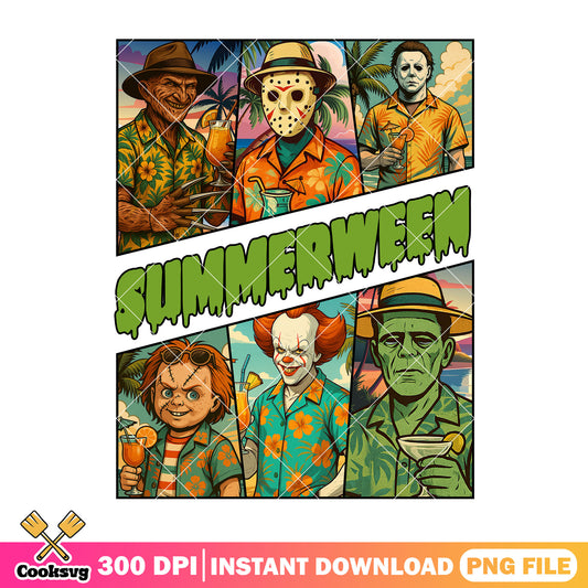 Killer summer vibes image png, halloween custome png, horror movie png