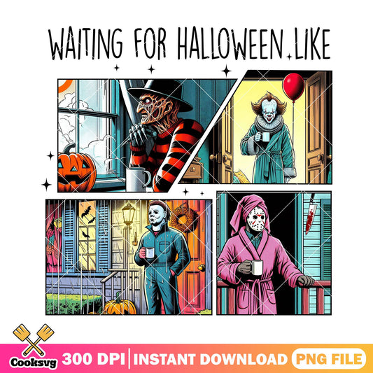 Killers wait halloween png, killers horror png, spirit halloween png