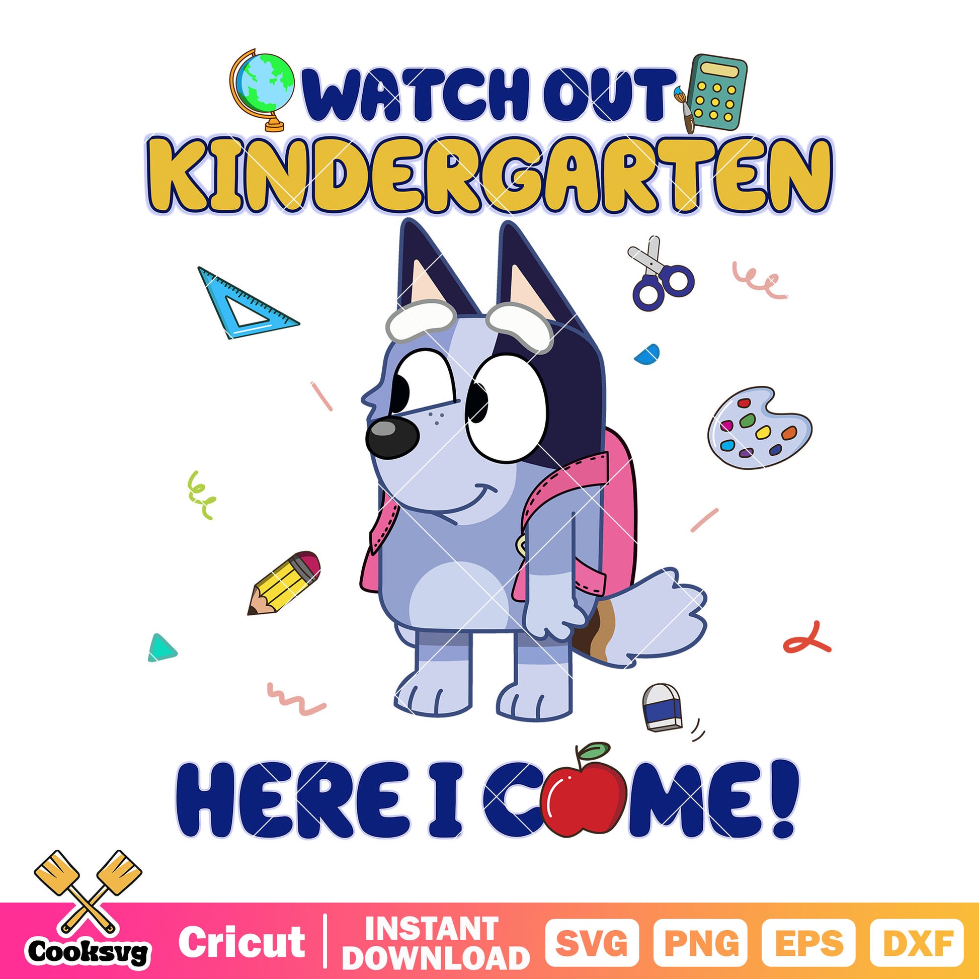 Kindergarten bluey love svg, Bluey friends svg, bluey movie svg