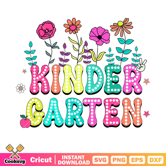 Kindergarten school flower svg, kindergarten near me​ svg