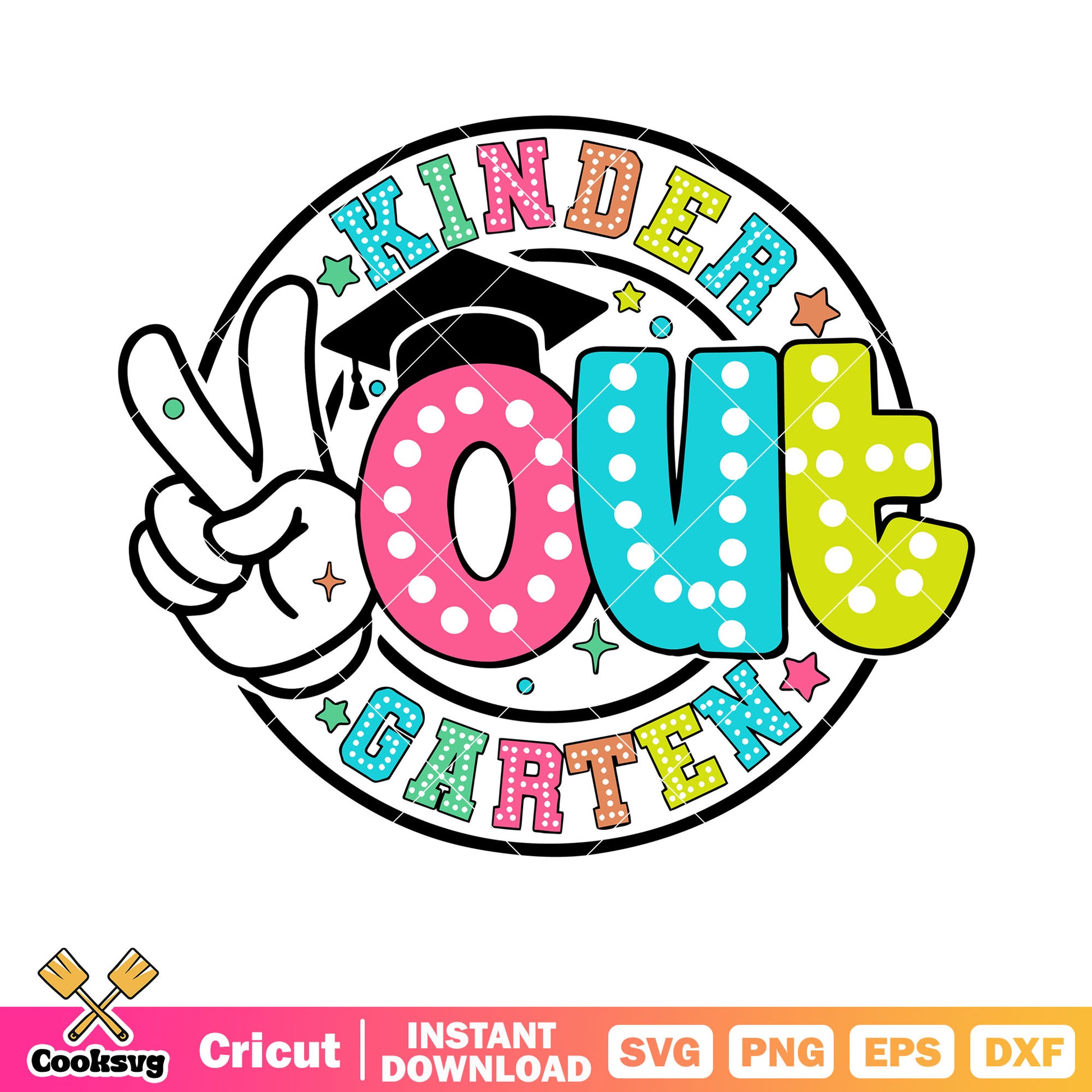 Kinder out garten svg, graduation hat​​ svg, hi hand icon svg