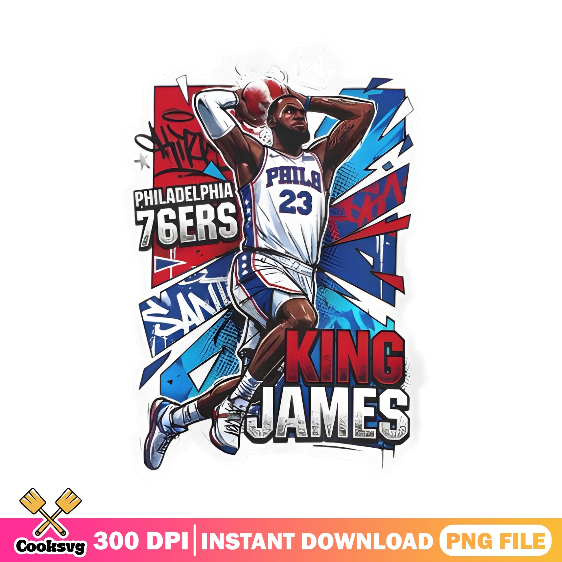King James Philadelphia 76ers PNG, LeBron James PNG, NBA PNG