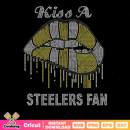 Kiss a steelers fan svg, afc north svg, steelers​ pittsburgh svg