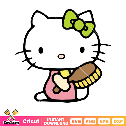 Kitty cat cartoon sitting svg, kitty cat svg, hello kitty sanrio svg