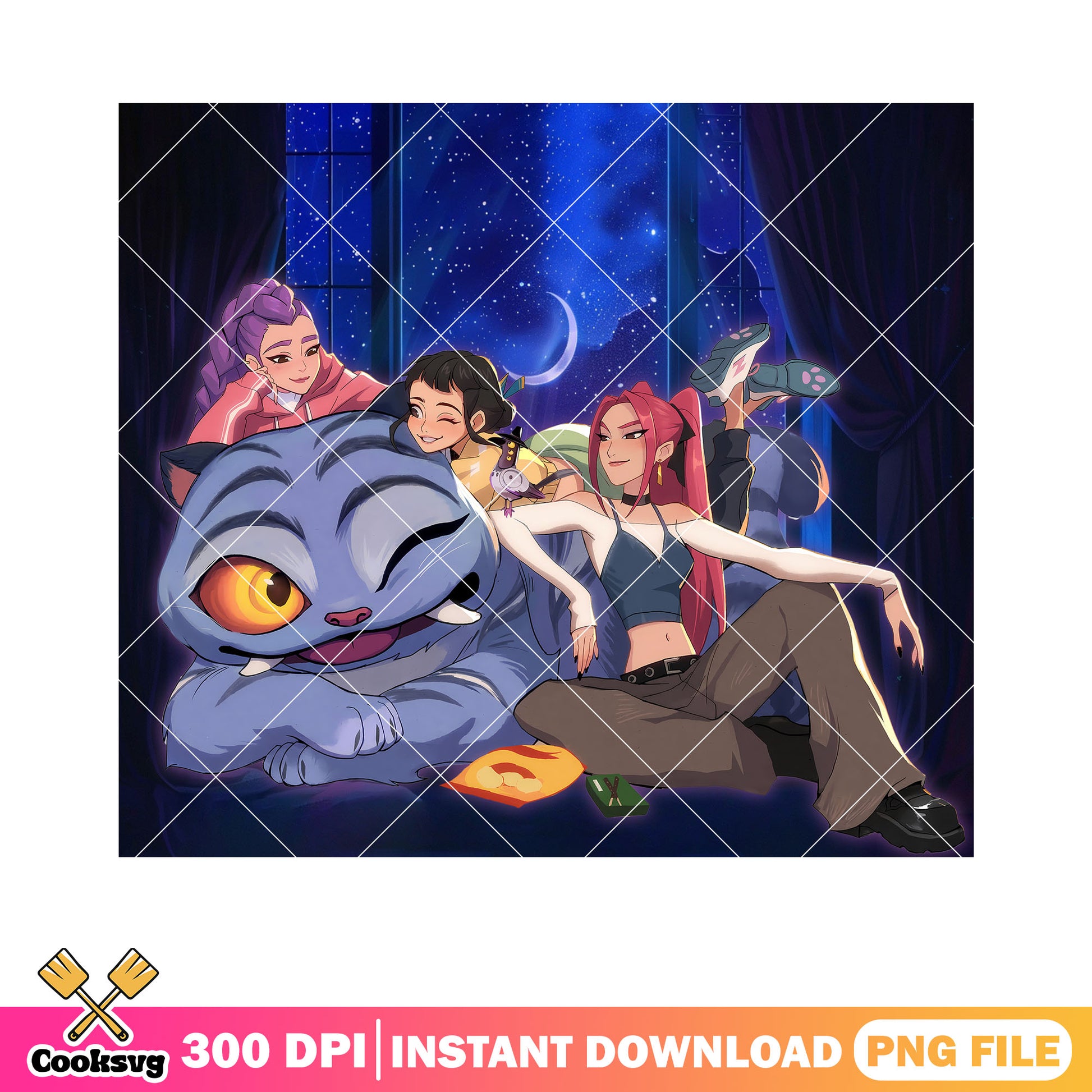 Kpop anime tiger chibi png, tiger anime girls png, anime tiger png