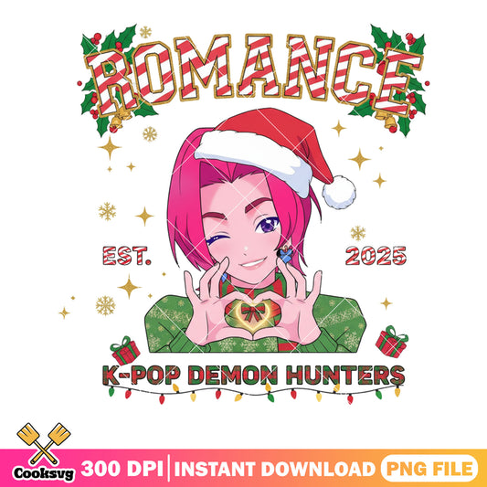 Kpop demon hunter christmas png, rumi huntrix​ png, christmas gift png
