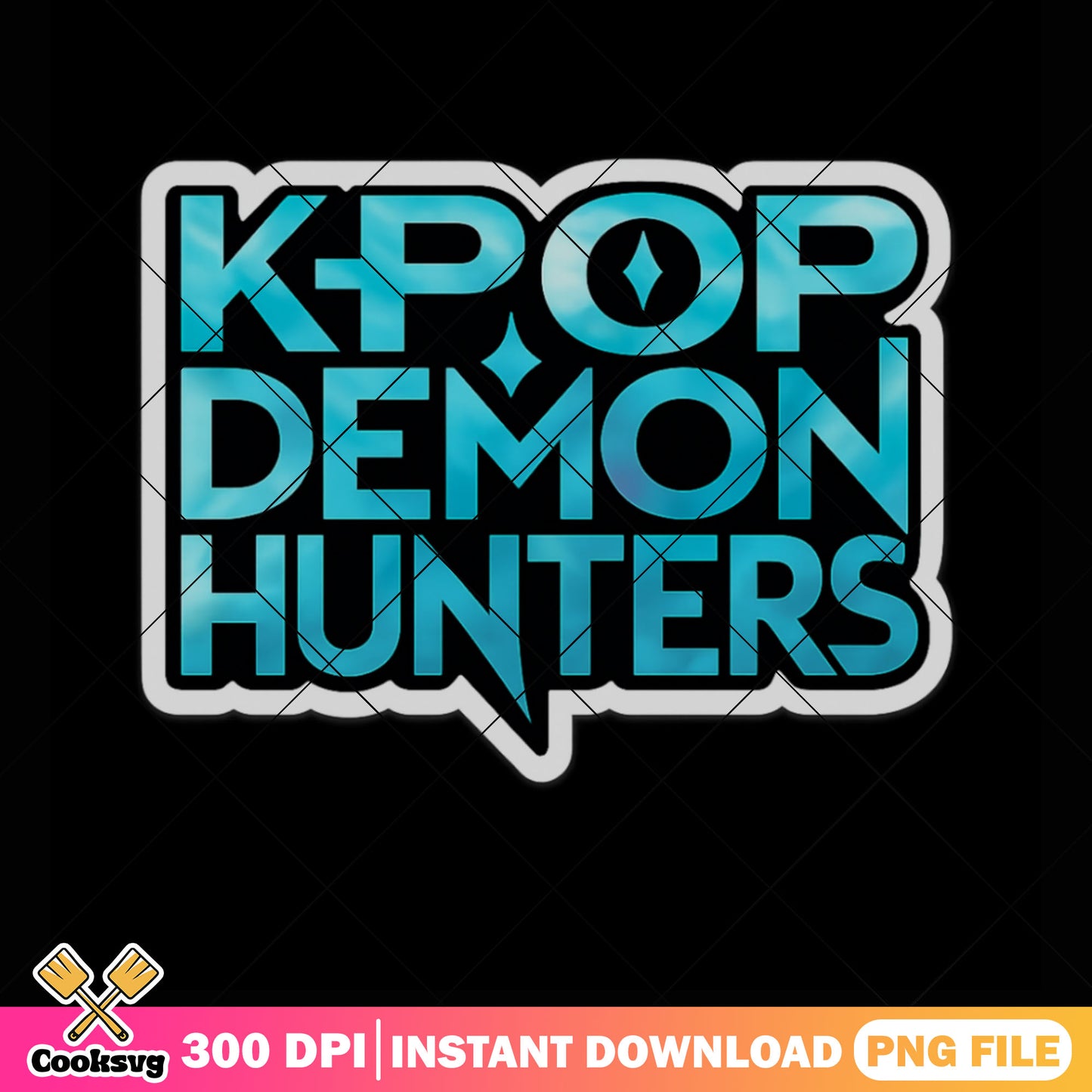Kpop demon hunters logo png sticker, kpop netflix png, kpop hunters png