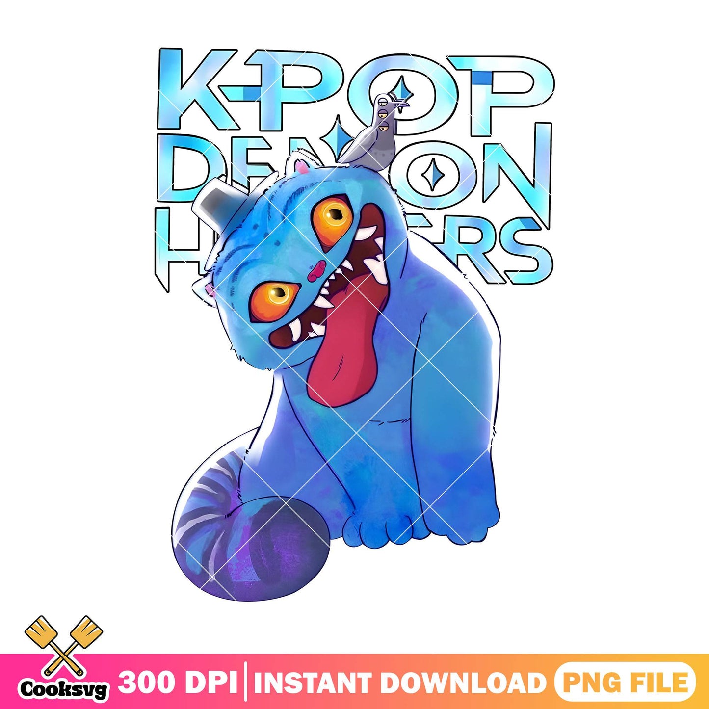 Kpop demon tiger png, derpy tiger png, derpy kpop png