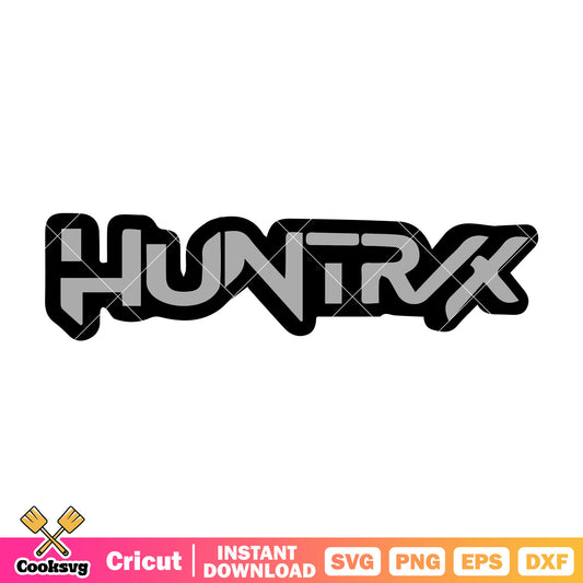 Kpop huntrix gray text svg, kpop netflix svg, kpop huntrix svg