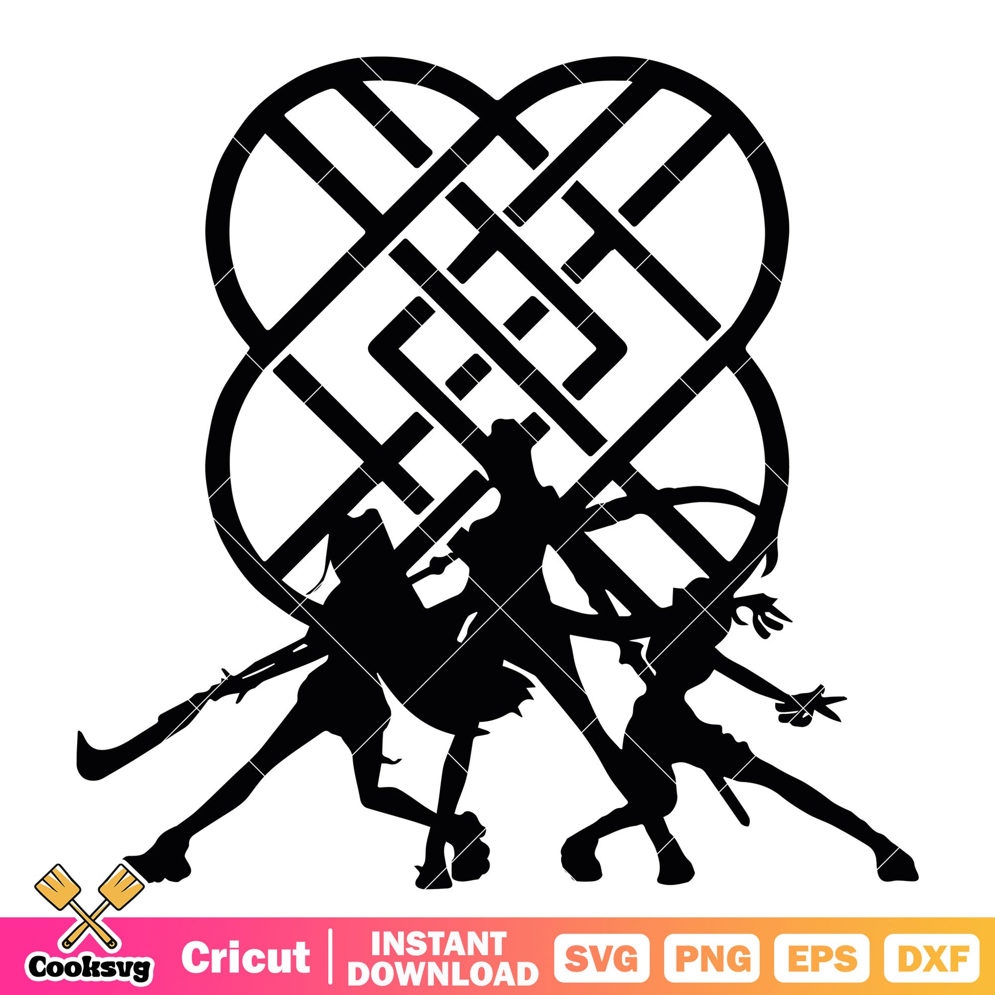 Kpop huntrix silhouette svg, huntrix netflix svg, huntrix movie svg