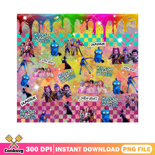 Kpop idols rainbow sticker png, poster png, sticker png