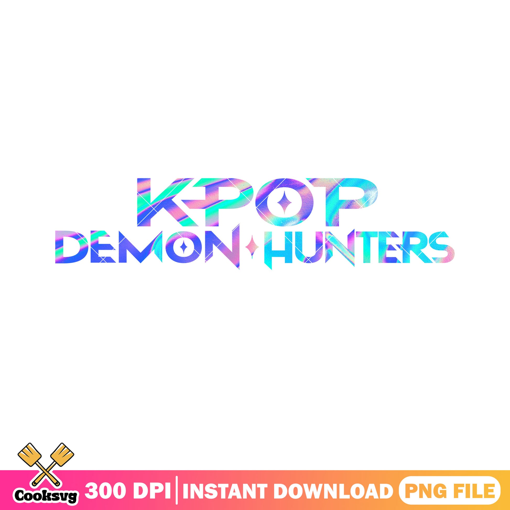 Kpop netflix logo png, holographic​ png, kpop demon hunters png