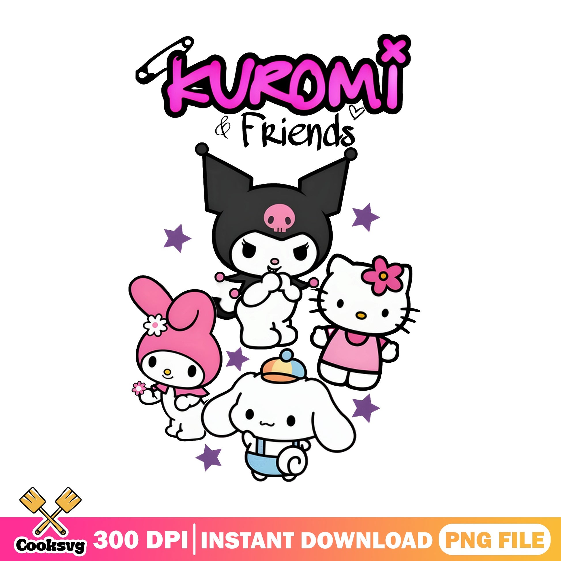 Kuromi And Friends PNG, Sanrio Characters PNG, Hello Kitty PNG