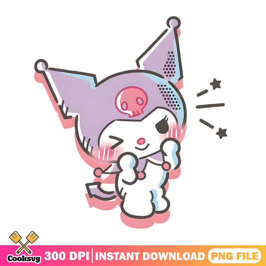 Kuromi Sanrio PNG, Cute Kuromi Clipart, Sanrio Character PNG