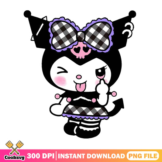 Kuromi Sanrio PNG, Cute Kuromi Clipart, Sanrio PNG