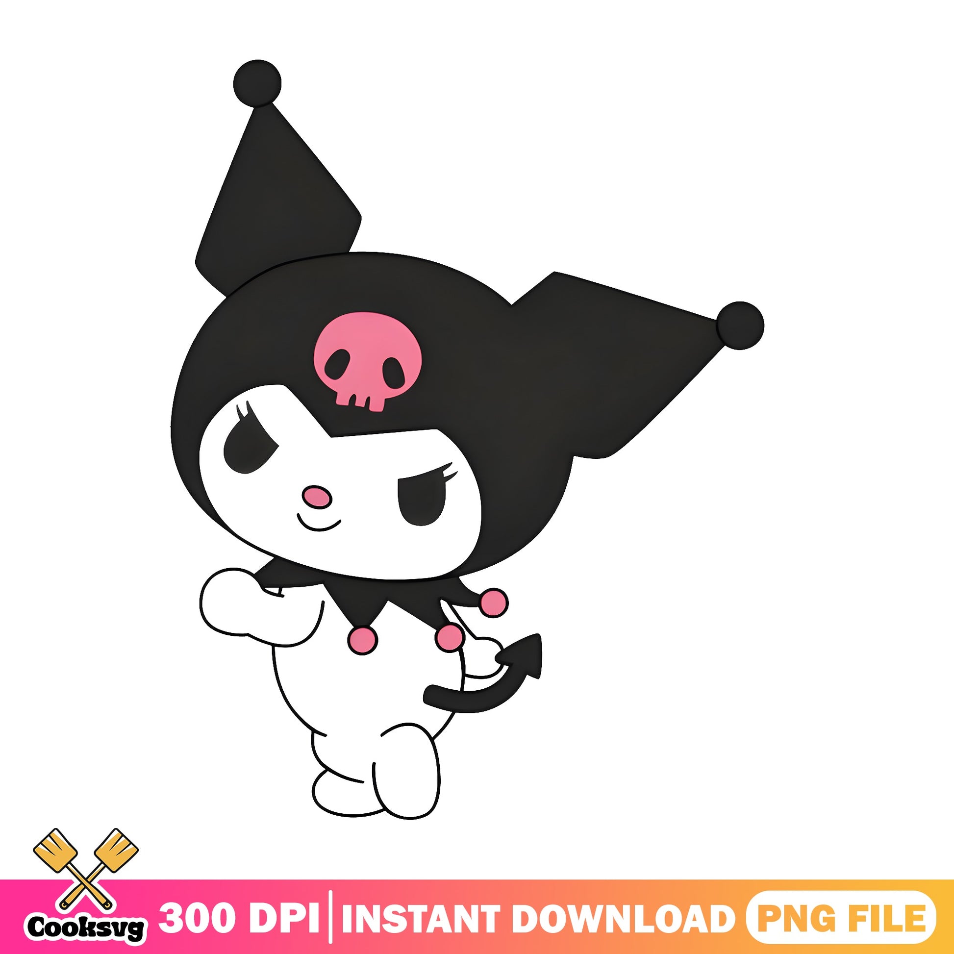 Kuromi Sanrio PNG, Kuromi Clipart, Sanrio Character PNG