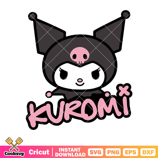 Kuromi sanrio cartoon name png, kuromi sanrio svg, sanrio cartoon svg