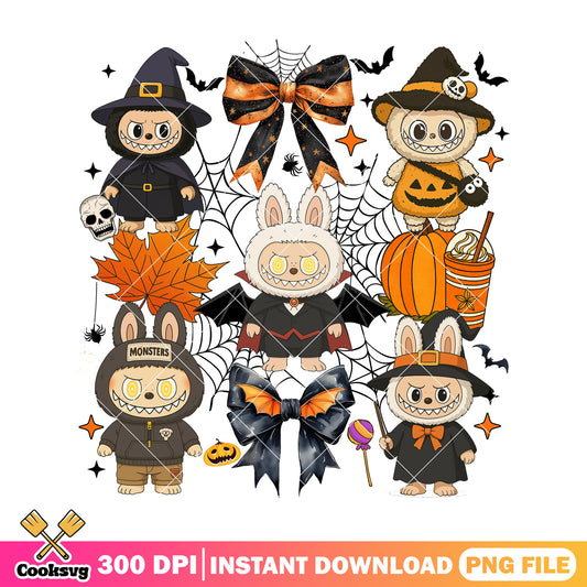 Halloween labubu horror png