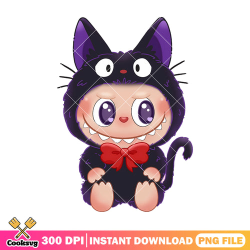 Labubu Jiji cat costume png, labubu costumes png, labubu popmart png