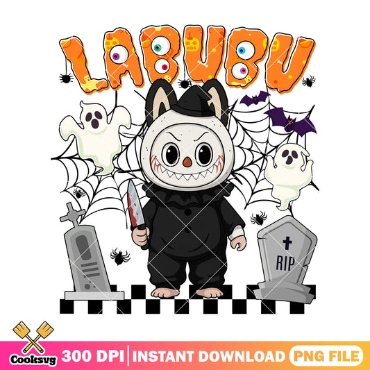 Labubu Killer Clown png, labubu halloween png, Killer Clown png