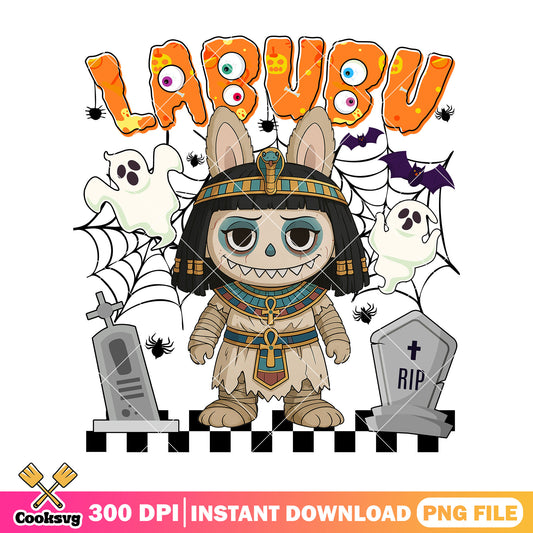 Labubu Pharaoh png, halloween labubu​ png, labubu costume png