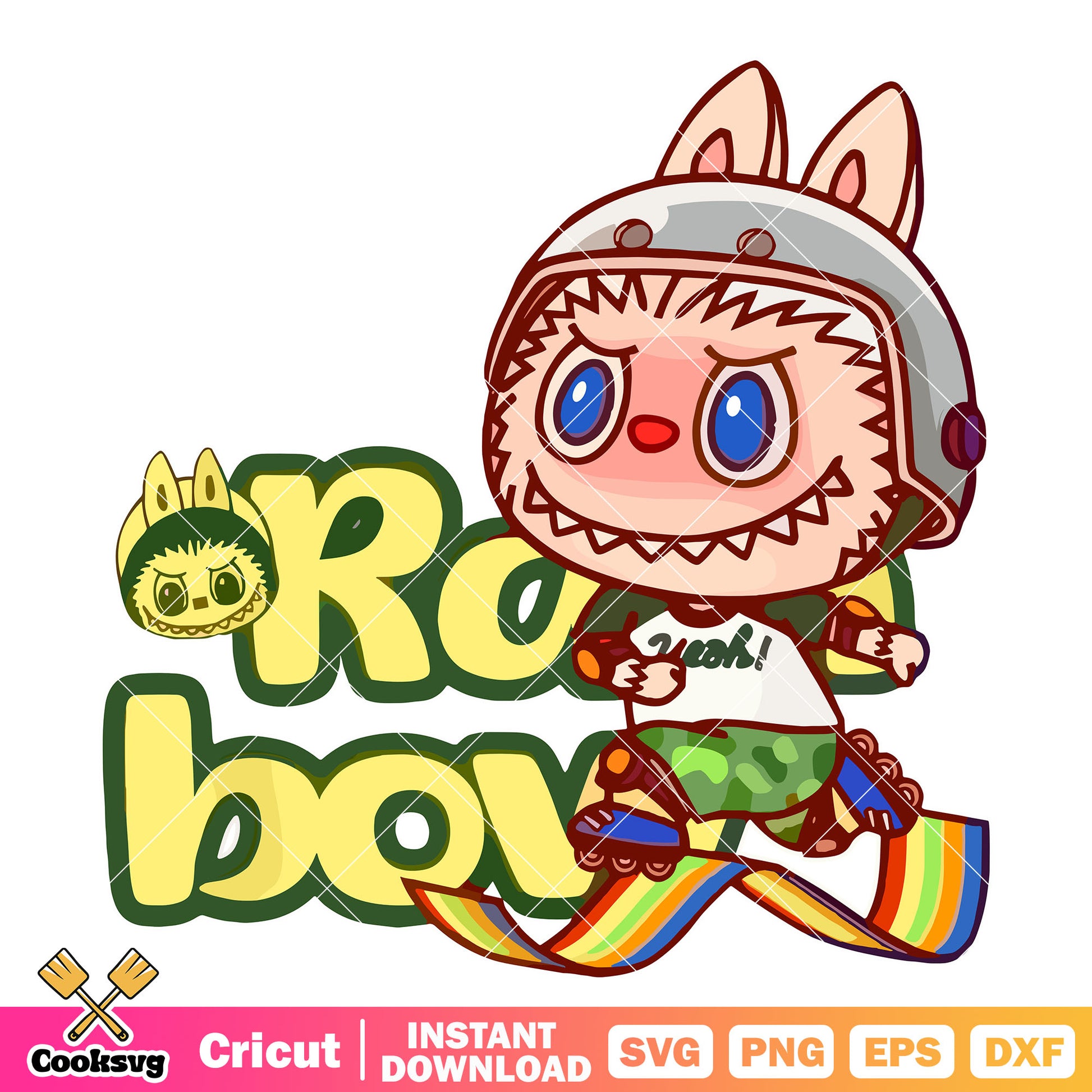 Labubu Roller Boy Svg, labubu doll clothes​ svg, labubu near me svg