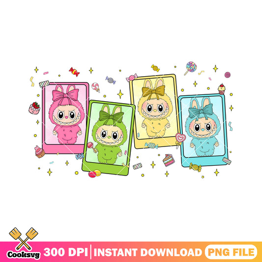 Labubu and friends png, labubu bf png, labubu happy png