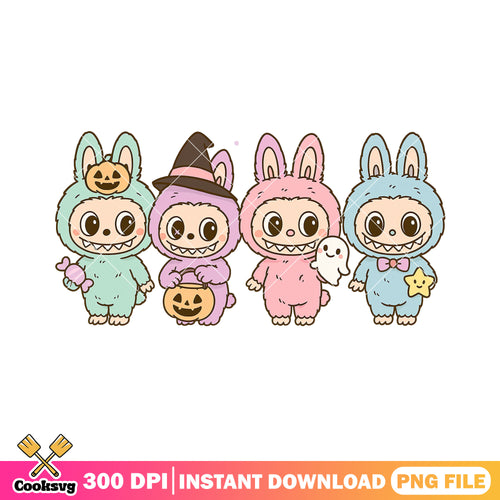 Labubu and halloween png, halloween labubu png, labubu popmart png