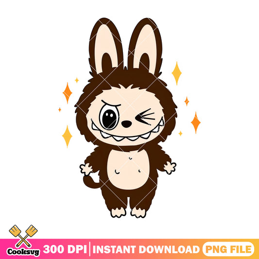Labubu and stars png, labubu​ plush png, labubu drawing​ png