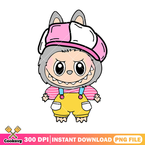 Labubu and streatwear png, grey labubu png, labubu png