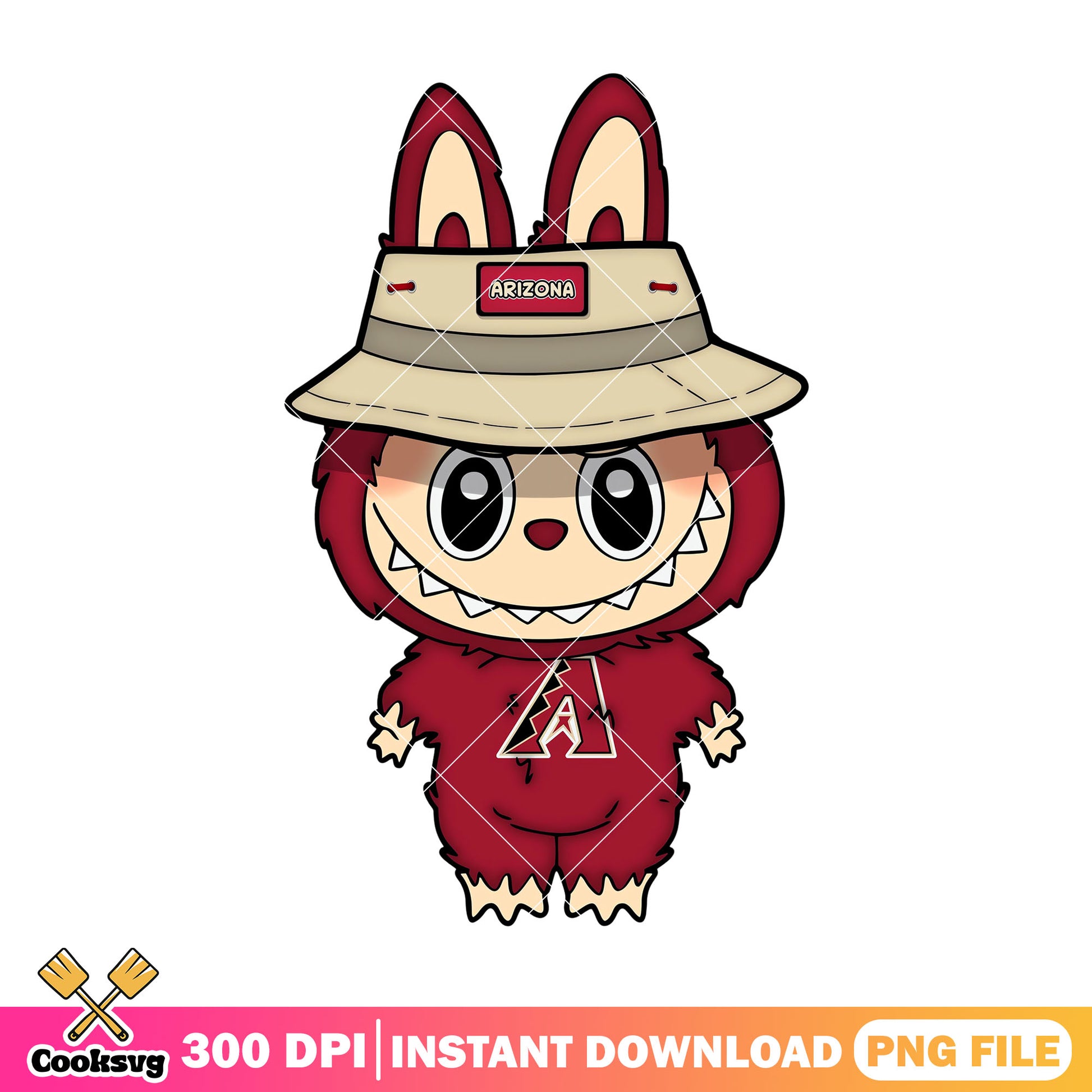 Labubu baby monster png, arizona diamondbacks png, labubu plush png