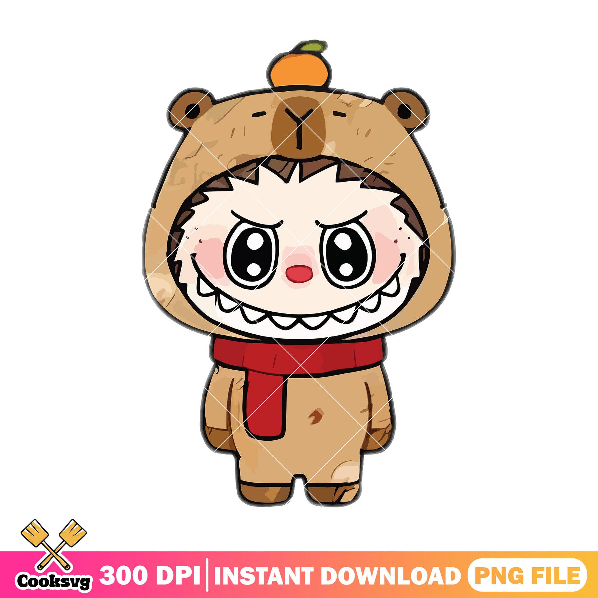 Labubu bear oufit png, labubu plush png, labubu love png