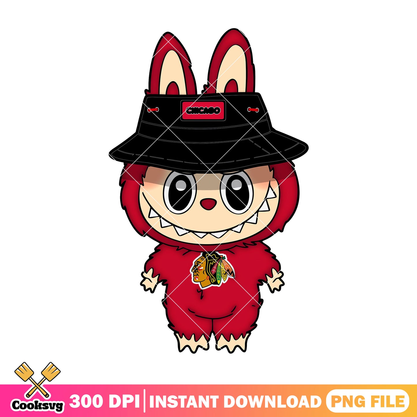 Labubu brown baby png, chicago blackhawks png, labubu cute png