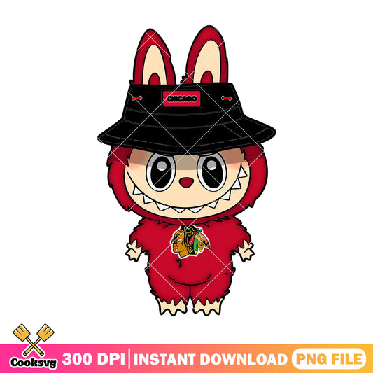 Labubu brown baby png, chicago blackhawks png, labubu cute png