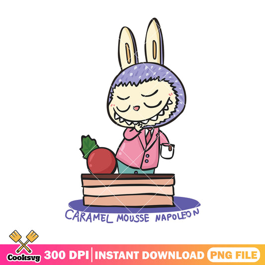 Labubu caramel mousse napoleon png, labubu​ png, labubu art ​png